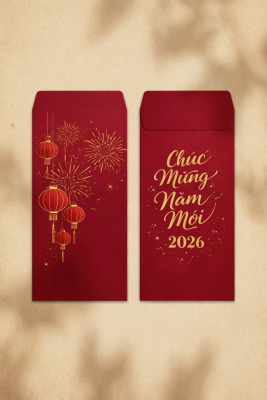 Bao lì xì Tết 2026 “Pháo Xuân”